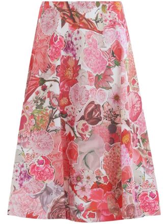 Marni Gonna midi a fiori - Rosa