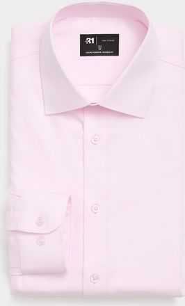Le 31 Mens Solid wrinkle-free Dobby shirt Modern fit