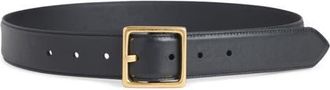 Favorite Daughter Leather Belt in Black/Antique Brass at Nordstrom, Size X-Small