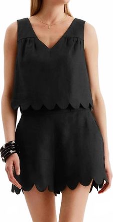 Tyler B&ouml;e Emery Scalloped Top In Black