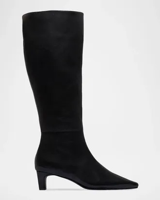 Bernardo 50mm Eliza Leather Knee-High Boots