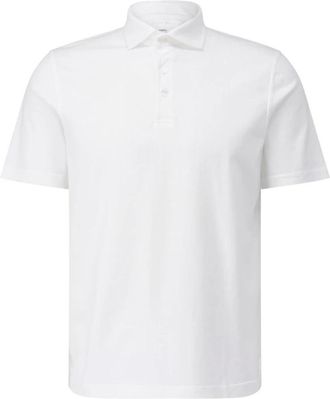 Fedeli Jersey Polo Shirt Klassieke Stijl - Heren - Polos - Wit - 3XL - Katoen - Tops