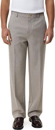 Les Deux Mini Check Pleated Pants in Bungee Cord Brown at Nordstrom, Size 33 X 32