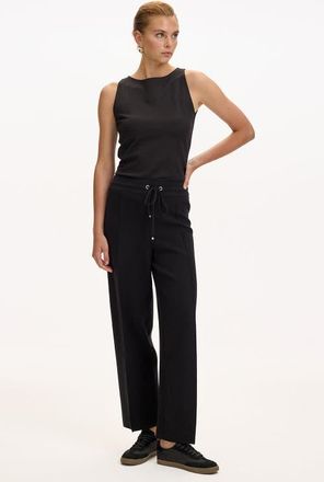 Exquise Drawstring Knitted Trousers in Black at Nordstrom, Size Medium
