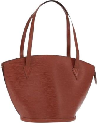 Louis Vuitton Pre-owned Schoudertas - Dames - Vintage Handtas - Bruin - ONE Size - Leer - Vintage