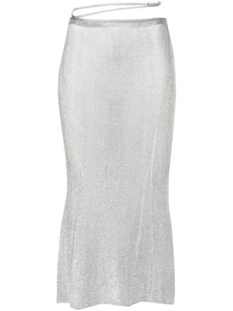 Jacquemus The Brilho midi-rok - Zilver