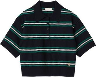 Sandro Polo-neck striped sweater in Navy Blue at Nordstrom, Size X-Large