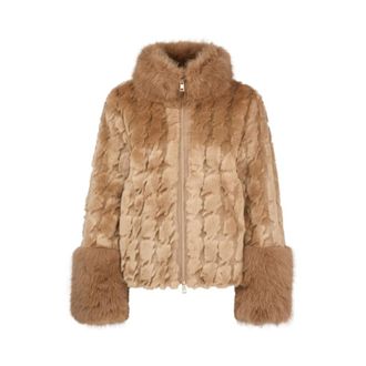 Marc Cain Imitatiebont jas - Dames - Jassen - Bruin - Maat: XL Acryl