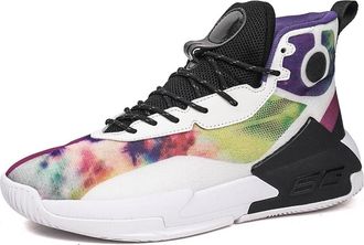 Generic Mens Basketball Shoes Anti Slip Shock-Absorbing Breathable Practical Training Sports Boots Walking Shoes(Black,5.5 UK)