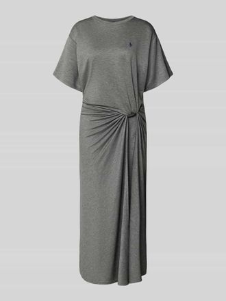 Polo Ralph Lauren K&ouml;rpernahes Freizeitkleid aus Lyocell-MIx in Hellgrau Melange, Gr&ouml;&szlig;e XL