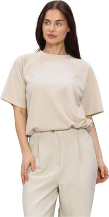 Summum Dames, Blouses & Shirts, Beige, Maat: XL Linnen
