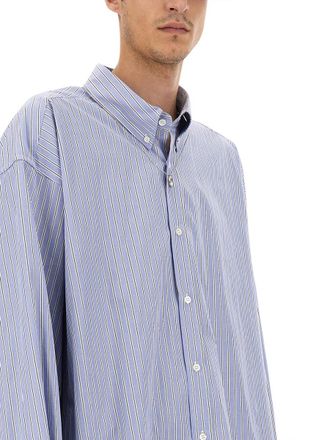 Maison Margiela Oversized Oxford Shirt - Blue