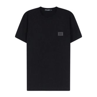 Dolce & Gabbana Crew Neck T-Shirt - male - Dolce & Gabbana - T-Shirts - Black - M - Tops