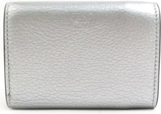 Fendi Pre-owned Wallets, female, Gray, Size: ONE SIZE Pre-owned Leather Wallet