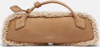 Alaia Ala&iuml;a Le Teckel suede clutch