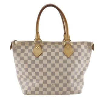 Louis Vuitton Pre-owned Handbags, female, Beige, Size: ONE SIZE Pre-owned Saleya PM Damier Azur Handbag