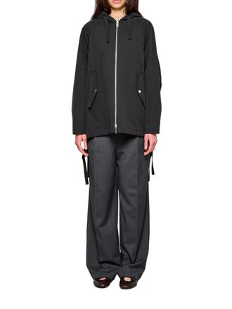 OOF Wear Black Cape Two Layers Hooded Cape Jacket