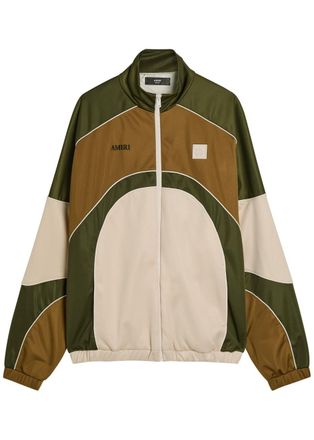 Amiri Panelled Satin-twill Track Jacket - Multicoloured 1 - XL