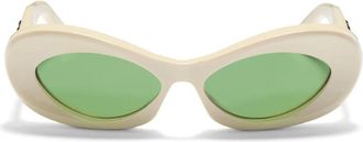 Valentino Ovale Cat-Eye Zonnebril - Dames - Zonnebrillen - Beige - ONE Size - Accessoires