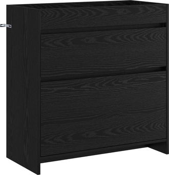 vidaXL Gabinete De Ba&ntilde;o Debajo Del Lavabo Roble Negro Vidaxl