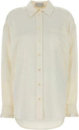 Stella McCartney Satijnen Oversized Overhemd - Dames - Overhemden - Wit - S - Satijn - Overhemden