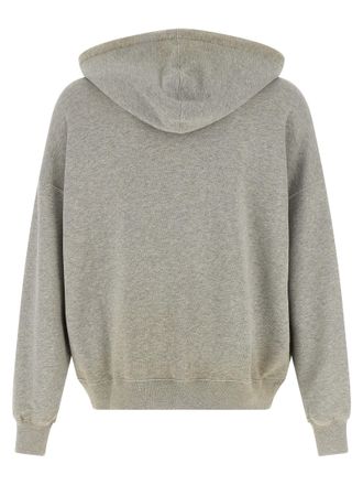 Golden Goose Flag Print Cotton Hoodie - Gray