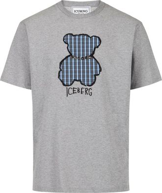 Iceberg T-shirt van katoenen jersey met korte mouwen - Heren - T-shirts - Grijs - S - Katoen - Tops