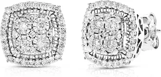 Vir Jewels 1/2 cttw Lab Grown Diamond Composite Earrings in Sterling Silver With Push Backs For Women