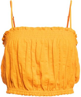 Roxy Crop-Top ROXY Bikini Vibes, Damen, Gr. L, orange (mock orange), 100% Baumwolle, Tops Crop-Top