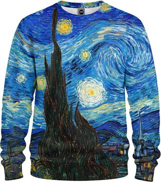 Mr. Gugu & Miss Go Sweatshirt met all-over print The Starry Night Mr Gugu & Miss GO
