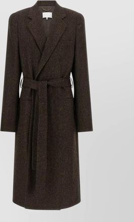 Maison Margiela wool belted herringbone coat