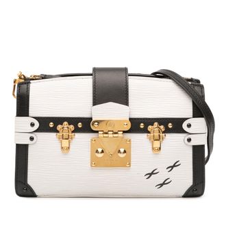 Louis Vuitton Pre-owned Womens Trunk Clutch Crossbody Bag - White Leather - One Size
