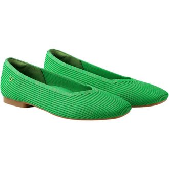 Vivaia Square-Toe V-Cut Flats in Green Grass at Nordstrom, Size 11
