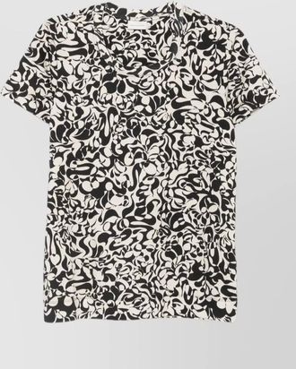 Dries Van Noten patterned crew neck short sleeve shirt