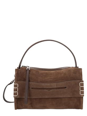 J.W.Anderson Medium Suede Leather Shoulder Bag with Contrast Stitching
