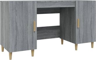 vidaXL Vidaxl - Escritorio de madera contrachapada gris Sonoma 140x50x75 cm