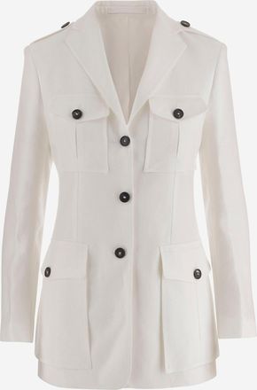 Tagliatore Einreihige Leinenjacke