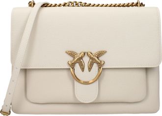 Pinko Beige Leren Schoudertas