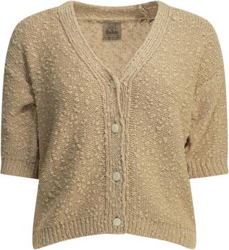 Rakk&igrave; B.b. Jacket - Dames - Vesten - Beige - L - Katoen - Truien & Vesten