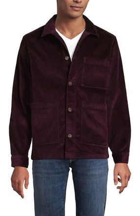 Lands End Corduroy Chore Jacket in Lush Burgundy at Nordstrom, Size X-Large
