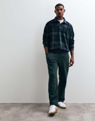 Abercrombie & Fitch joggers a gamba dritta verde scuro