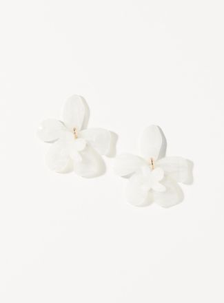 Simons Womens Large double-flower earrings