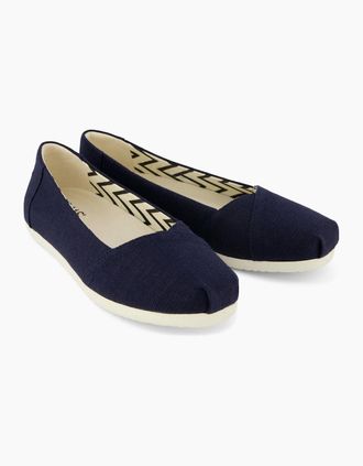 Toms Womens TOMS Alpargata Ballet Canvas Womens Navy Espadrilles - Size: 3
