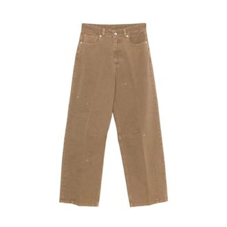 Nine In The Morning Wide Trousers, female, Brown, Size: W24 Pantaloni Sofy