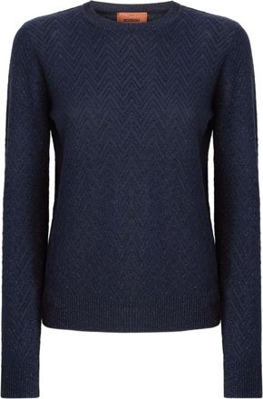 Missoni Maglione con motivo chevron - Blu
