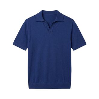 FILIPPO DE LAURENTIIS Polo Shirts, male, Blue, Size: 2XL Polo in Cotone Essential