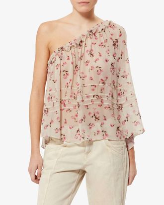 Isabel Marant Loeva Top In Beige