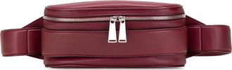 Bottega Veneta Pre-owned Womens Leather Belt Bag Zip Closure - Dark Red - One Size