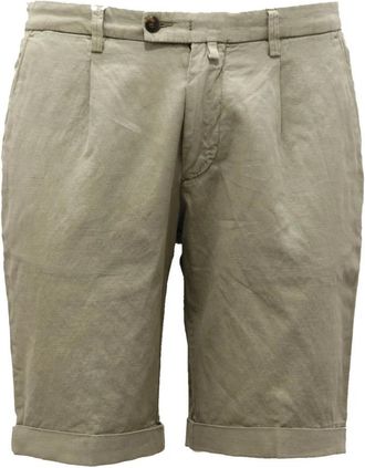 BRIGLIA 1949 Groene Katoenen Bermuda Shorts - Heren - Korte Broeken - Groen - S - Katoen - Korte Broeken