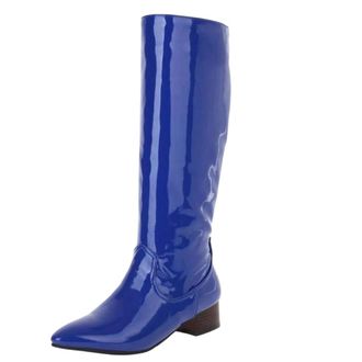 Generic Womens Knee High Boots Lady Pointed Toe Chunky Heels